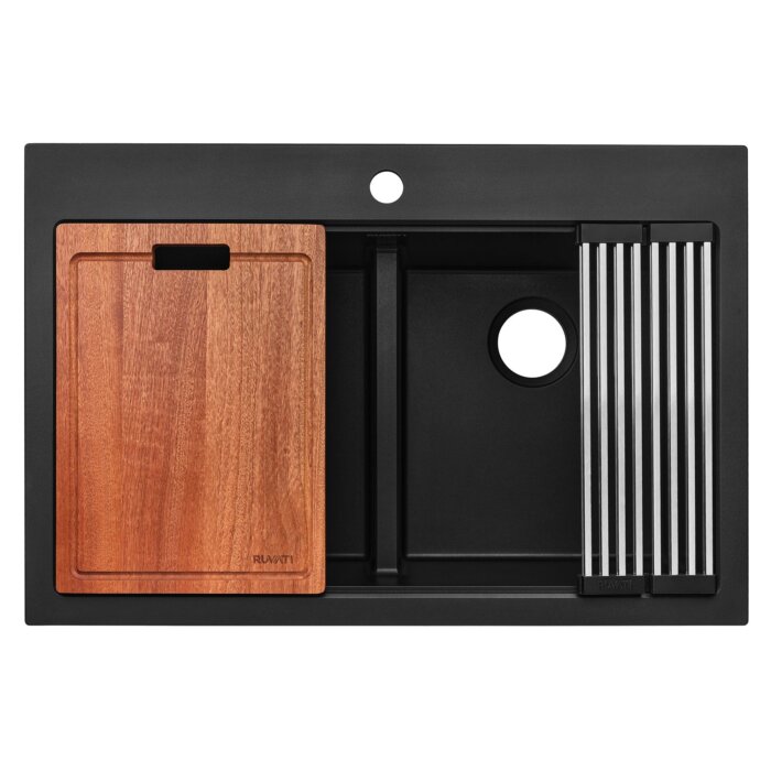 Ruvati Ruvati epiGranite 33" Topmount Double Bowl Granite Quartz Kitchen Sink - Culinary Kitchen OKC