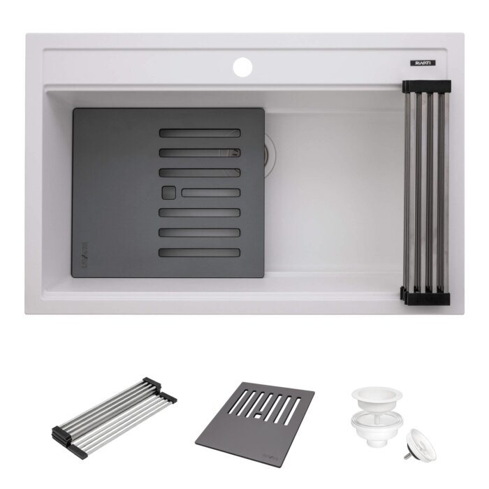 Ruvati Ruvati epiCube 34" White Kitchen Sink - Culinary Kitchen OKC