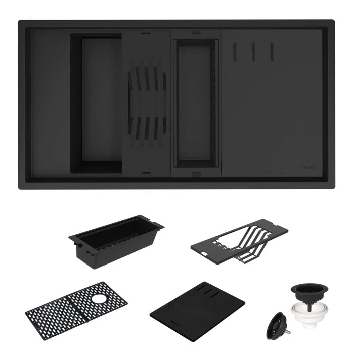 Ruvati Ruvati epiStage 18" x 34" Granite Composite Quartz Kitchen Sink - Culinary Kitchen OKC