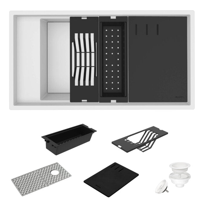 Ruvati Ruvati epiStage 18" x 34" Granite Composite Quartz Kitchen Sink - Culinary Kitchen OKC