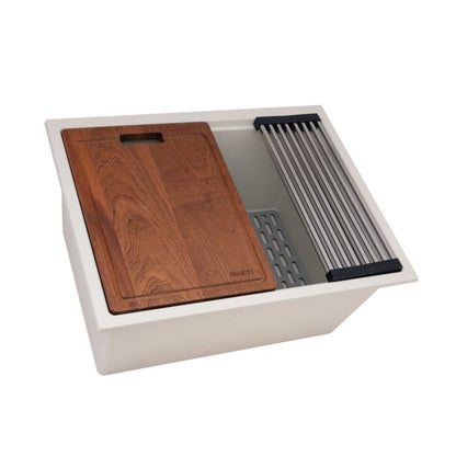 Ruvati Ruvati epiRock 25" White Laundry Sink - Culinary Kitchen OKC