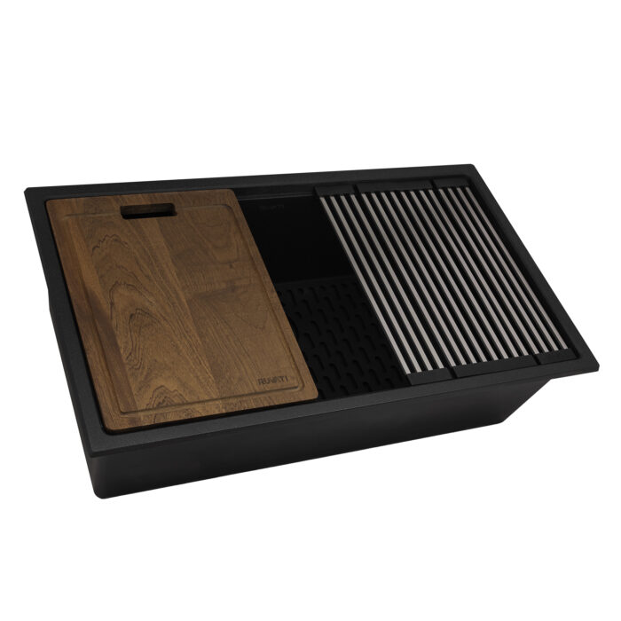 Ruvati Ruvati epiRock Undermount Charcoal Black Laundry Sink - Culinary Kitchen OKC