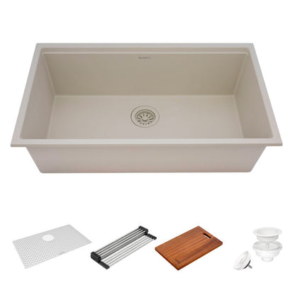 Ruvati Ruvati epiRock 33" Undermount White Kitchen Sink - Culinary Kitchen OKC