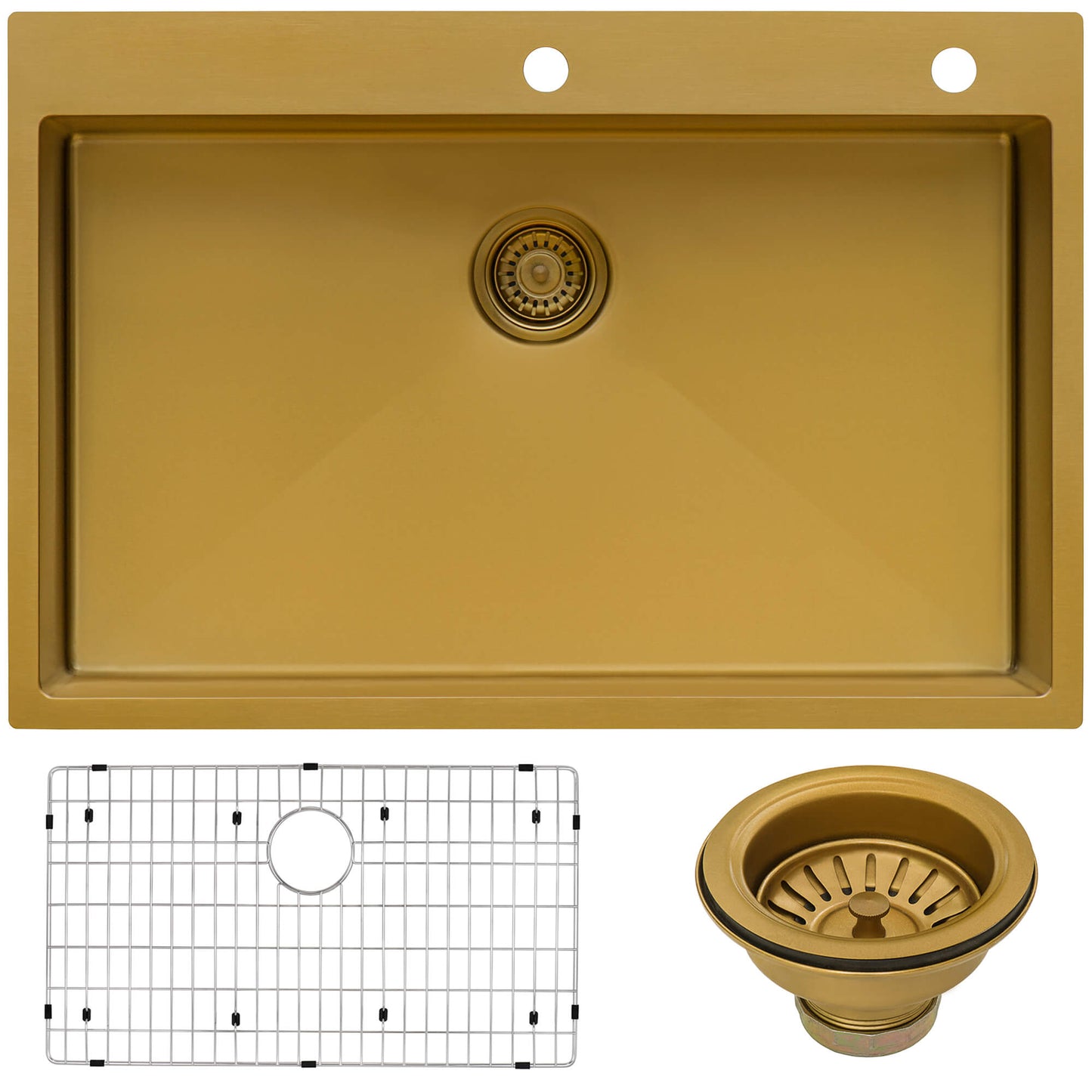 Ruvati Ruvati Terraza Matte Gold Drop-in Kitchen Sink - Culinary Kitchen OKC