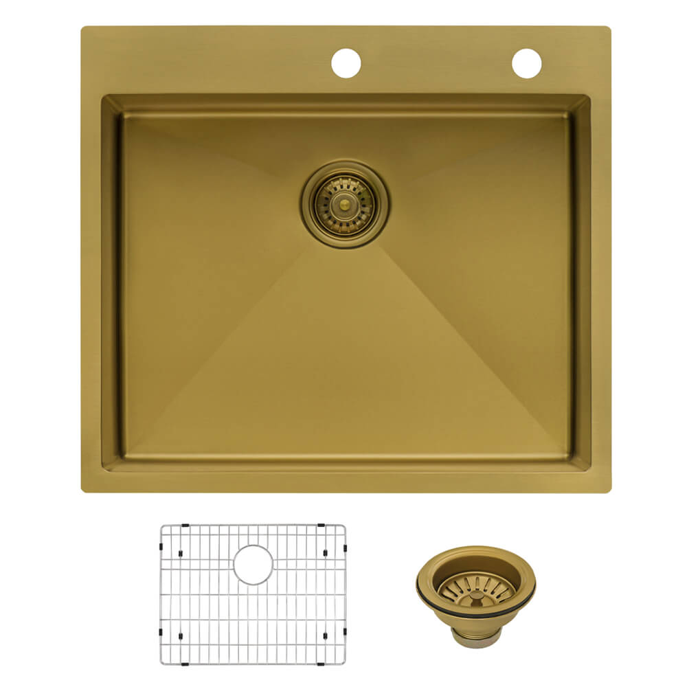 Ruvati Ruvati Terraza Matte Gold Drop-in Kitchen Sink - Culinary Kitchen OKC
