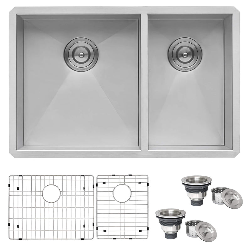 Ruvati Ruvati Nesta Double Bowl Kitchen Sink Stainless Steel - Culinary Kitchen OKC