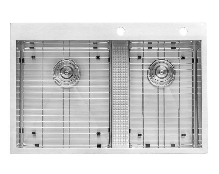 Ruvati Ruvati Tiana 33" Drop-In Double Bowl Kitchen Sink - Culinary Kitchen OKC
