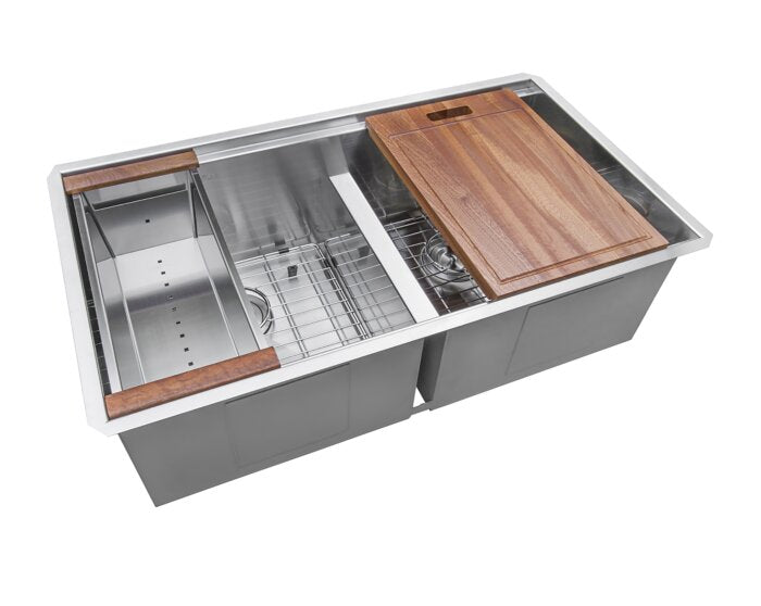 Ruvati Ruvati Roma Workstation Double Bowl Undermount Stainless Steel Kitchen Sink - Culinary Kitchen OKC