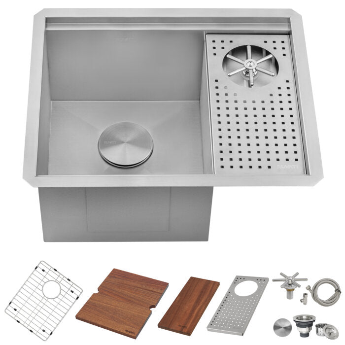 Ruvati Ruvati Ibiza Undermount Glass Rinser and Sink Combo - Culinary Kitchen OKC