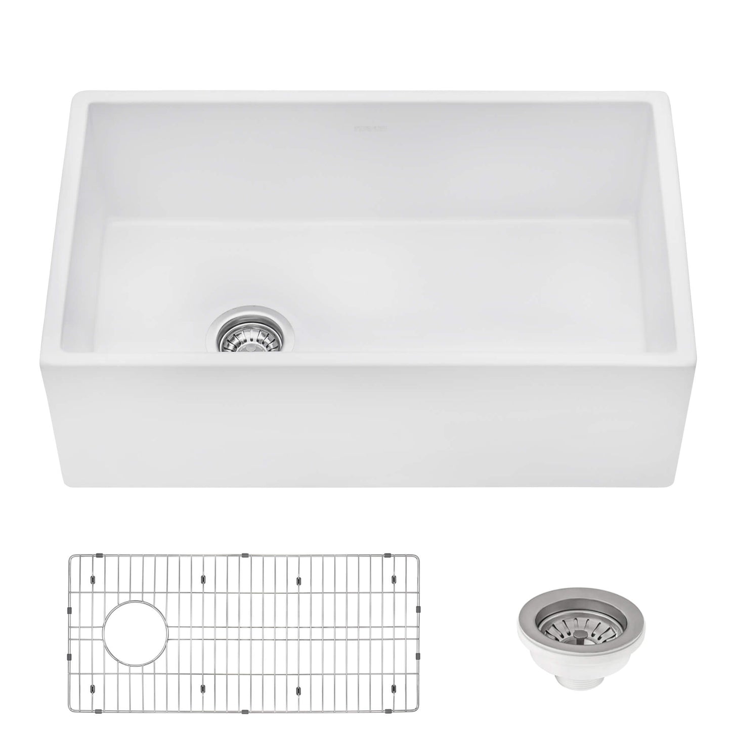 Ruvati Ruvati Fiamma 30" Farmhouse Kitchen Sink Left Drain - Culinary Kitchen OKC