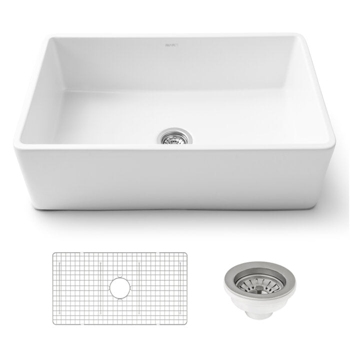 Ruvati Ruvati 33" x 20" Farmhouse Kitchen Sink White - Culinary Kitchen OKC