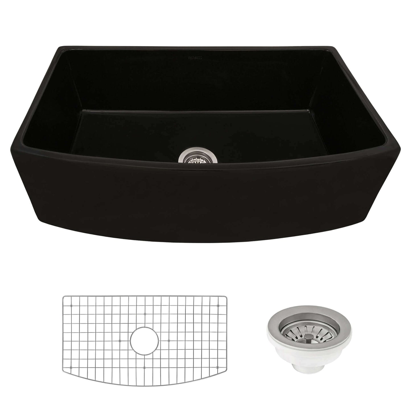 Ruvati Ruvati Fiamma Reversible Farmhouse Apron-front Kitchen Sink Glossy Black - Culinary Kitchen OKC