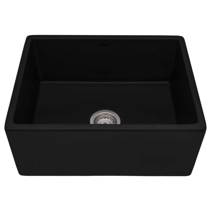 Ruvati Ruvati Fiamma Reversible Farmhouse Apron-front Kitchen Sink Glossy Black - Culinary Kitchen OKC