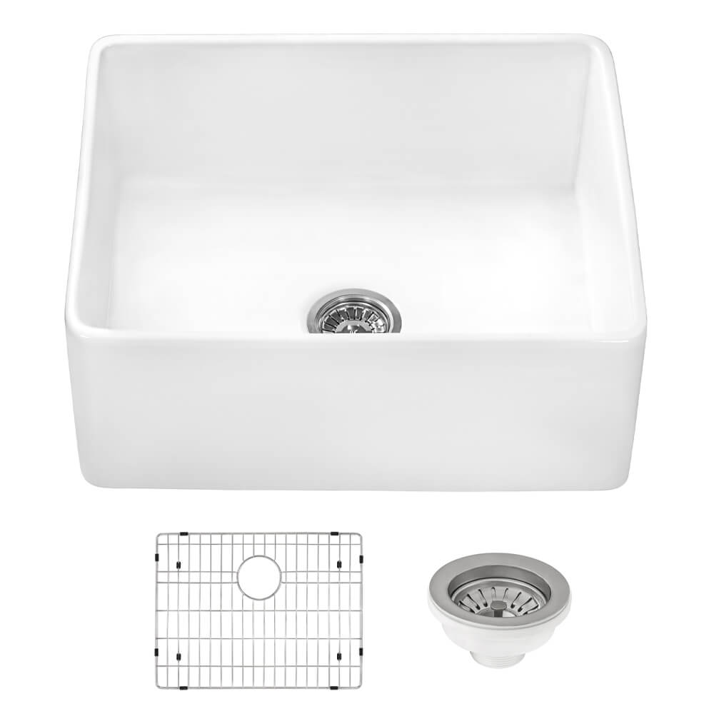 Ruvati Ruvati Fiamma 23" Farmhouse Kitchen and Laundry Sink White - Culinary Kitchen OKC