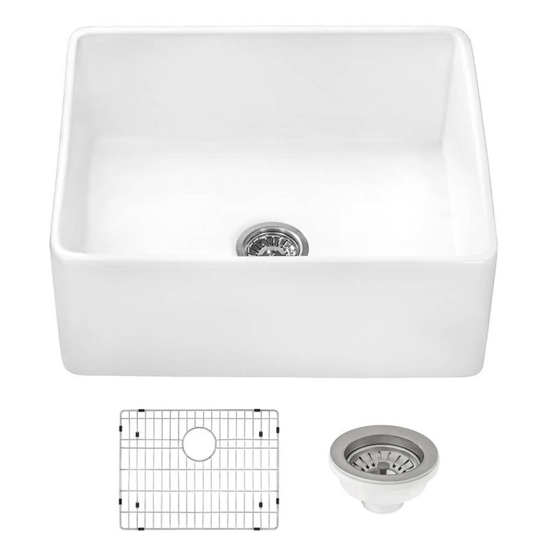 Ruvati Ruvati Fiamma 23" Farmhouse Kitchen and Laundry Sink White - Culinary Kitchen OKC