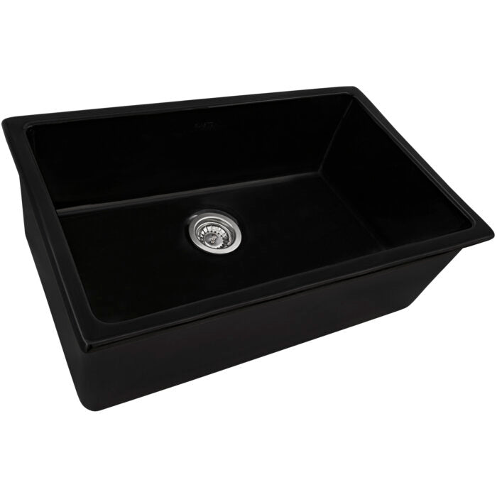 Ruvati Ruvati Fiamma Undermount Kitchen Sink Glossy Black - Culinary Kitchen OKC