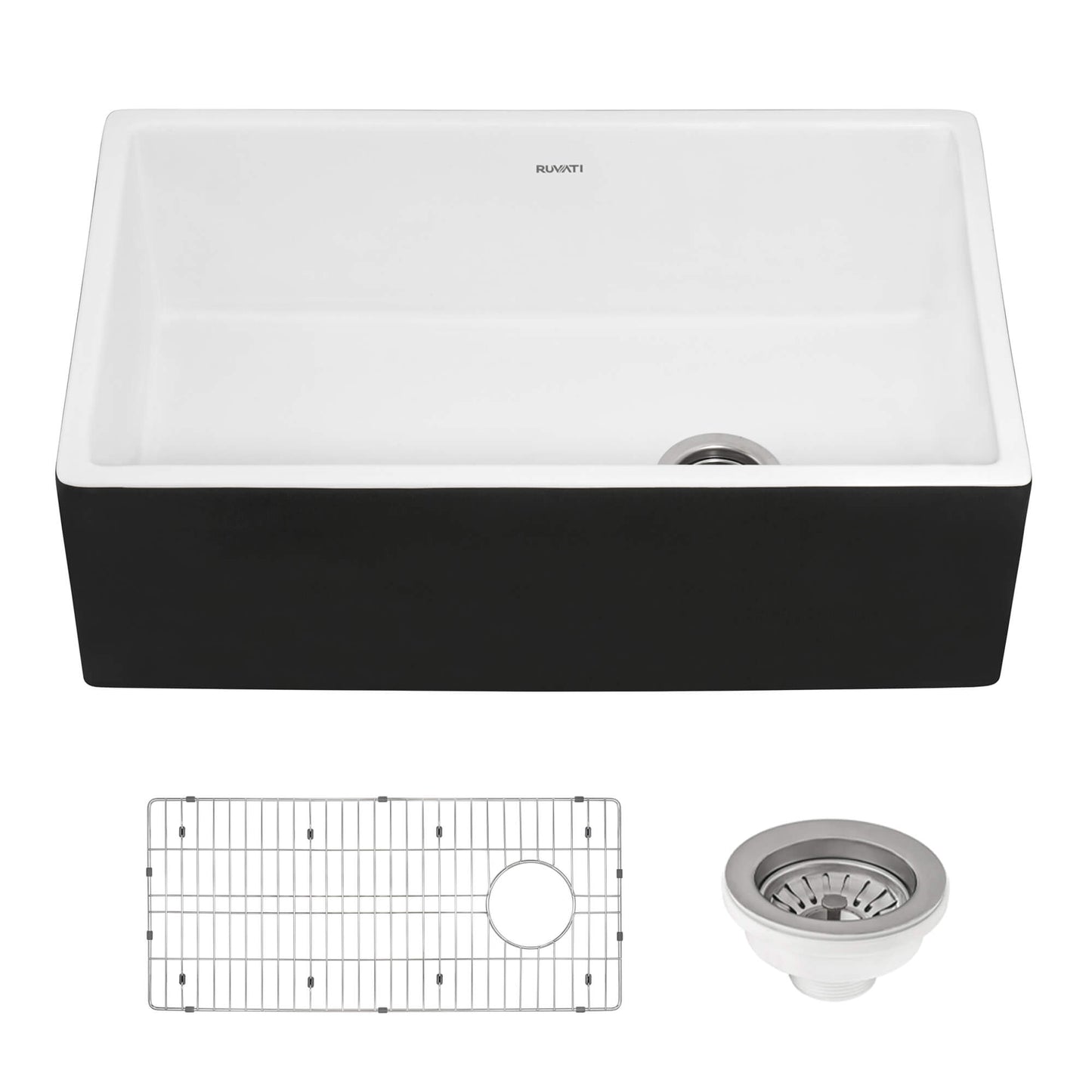 Ruvati Ruvati Fiamma 30" Farmhouse Kitchen Sink Left Drain - Culinary Kitchen OKC