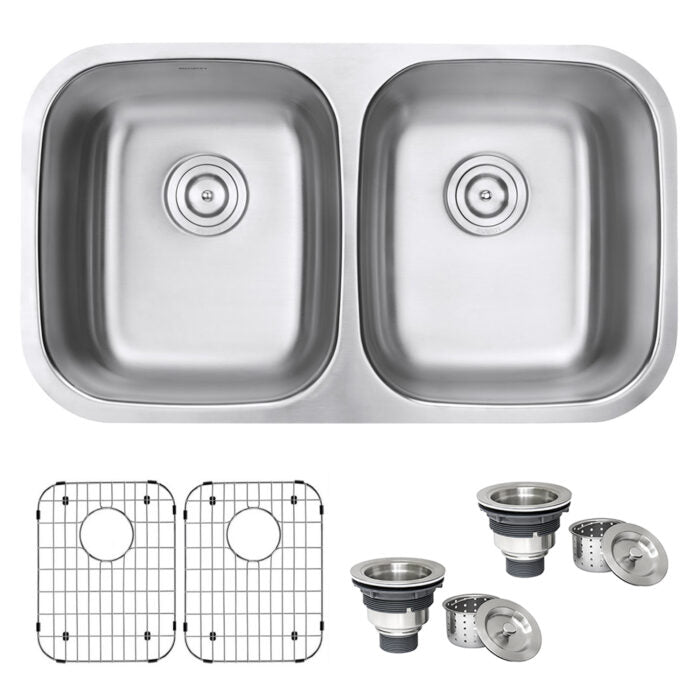 Ruvati Ruvati Parmi Undermount Double Bowl Kitchen Sink - Culinary Kitchen OKC