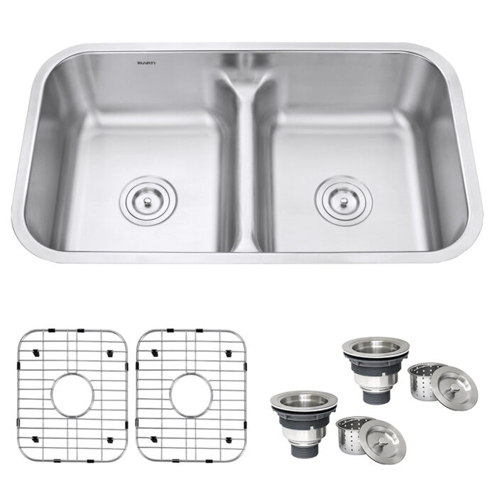 Ruvati Ruvati Parmi Undermount Double Bowl Kitchen Sink - Culinary Kitchen OKC