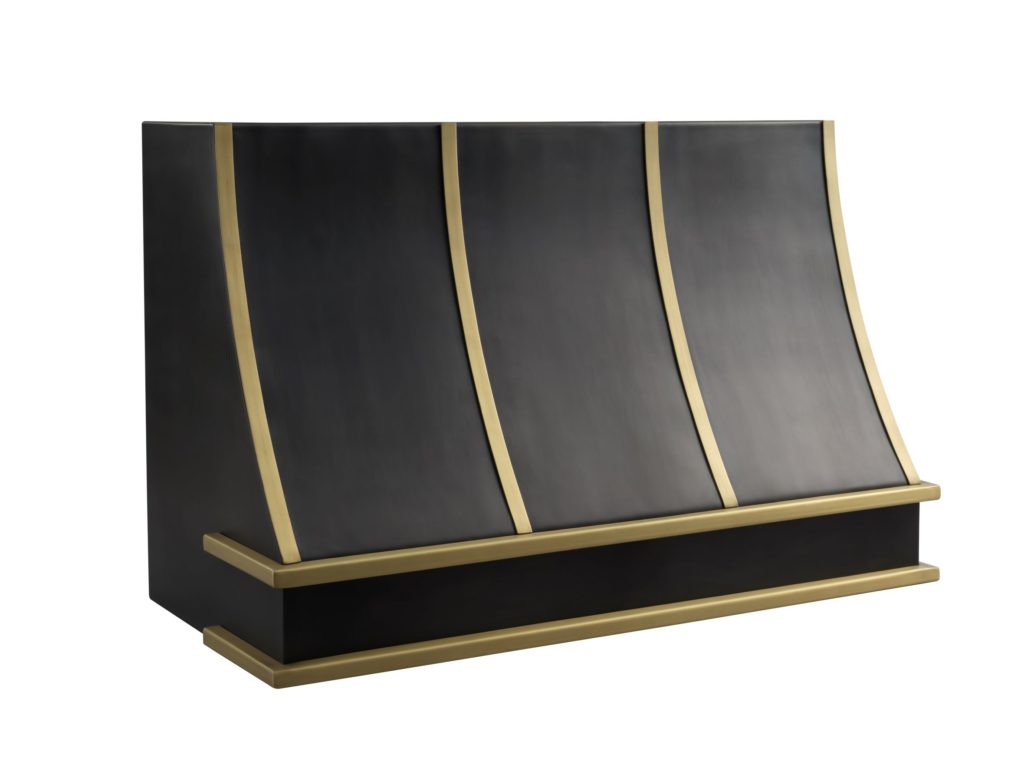 Thompson Traders Thompson Traders Brass & Black Custom Range Hood - Culinary Kitchen OKC