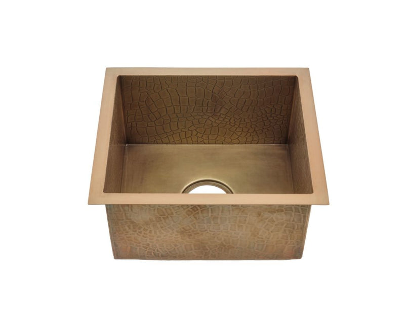 Thompson Traders Thompson Traders Rivera Cocodrilo Antique Satin Gold Kitchen Sink - Culinary Kitchen OKC