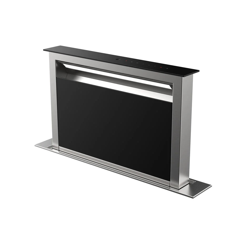 Faber Faber Scirocco Lux 30" Downdraft Range Hood Black Glass with Stainless Steel - Culinary Kitchen OKC