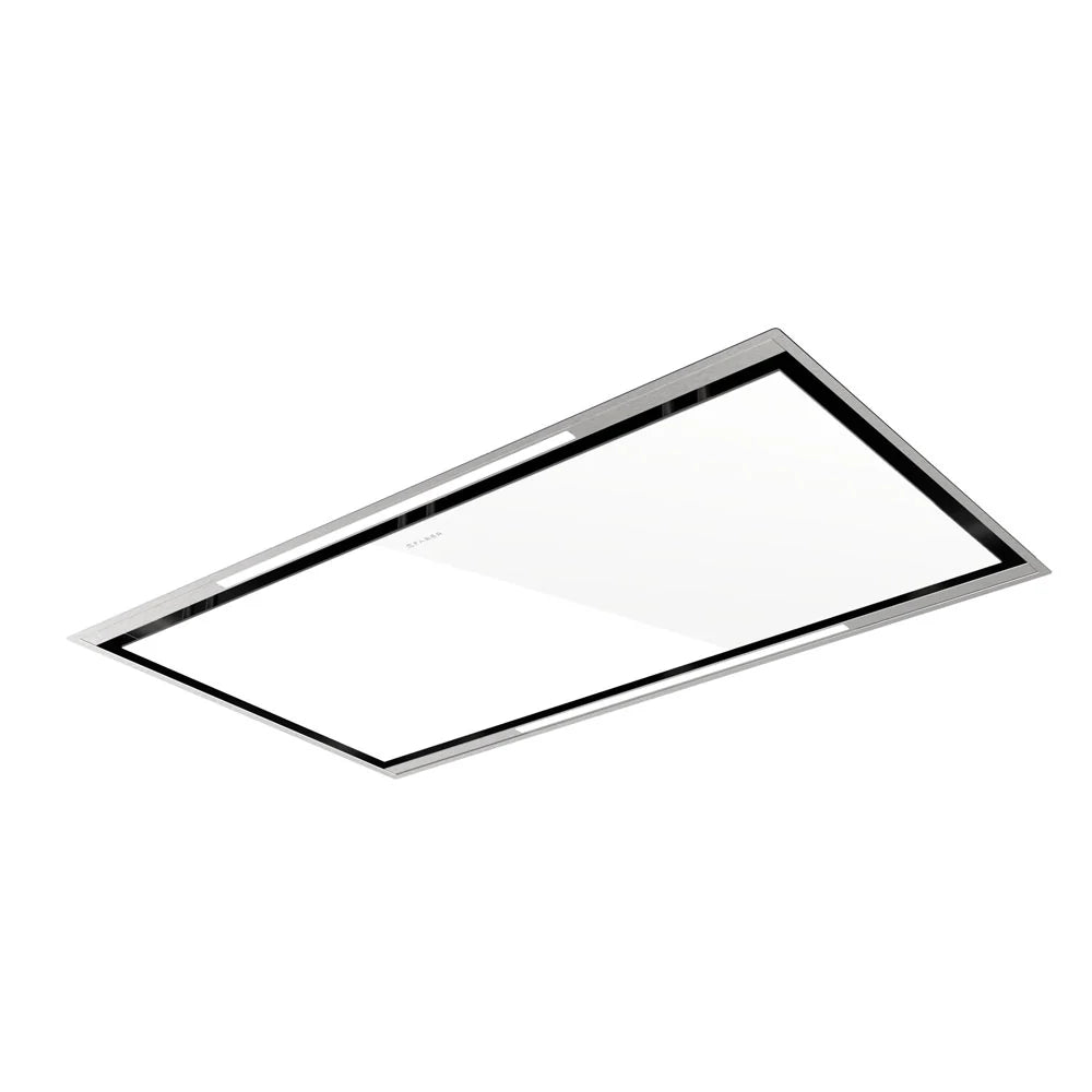 Faber Faber Stratus Isola 48" Ceiling Range Hood White Glass - Culinary Kitchen OKC