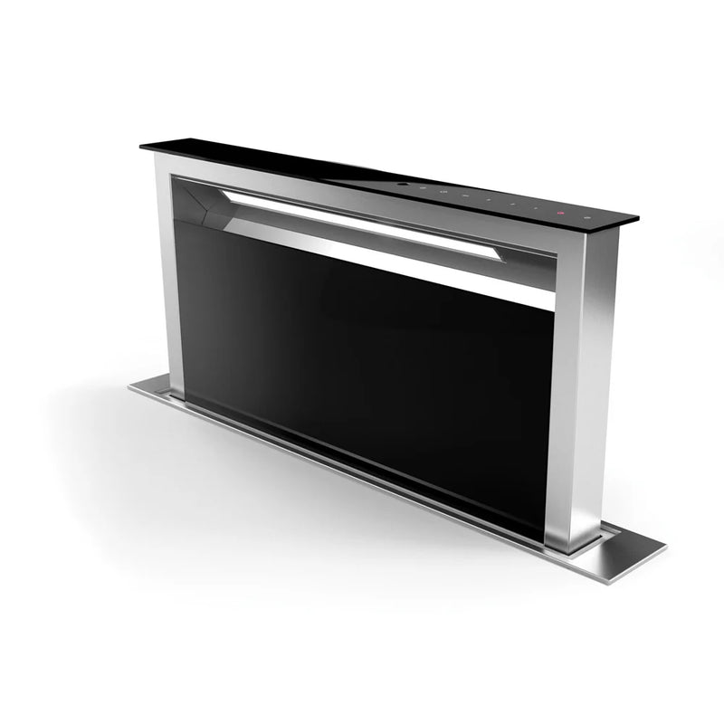 Faber Faber Scirocco Lux 36" Downdraft Range Hood Black Glass with Stainless Steel - Culinary Kitchen OKC
