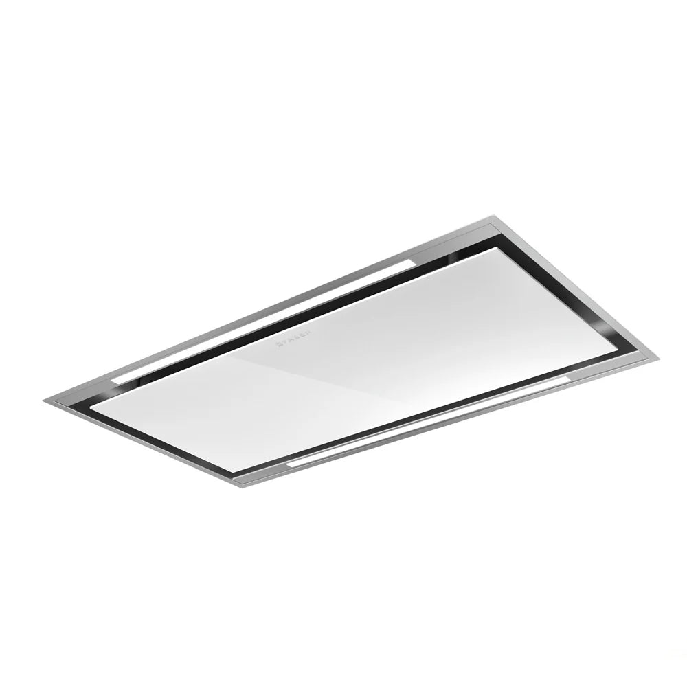 Faber Faber Stratus Isola 36" Ceiling Range Hood White Glass - Culinary Kitchen OKC