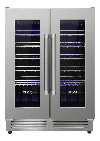 Thor Thor 24" 42 bottle Dual Zone Built-In Wine Cooler - Culinary Kitchen OKC