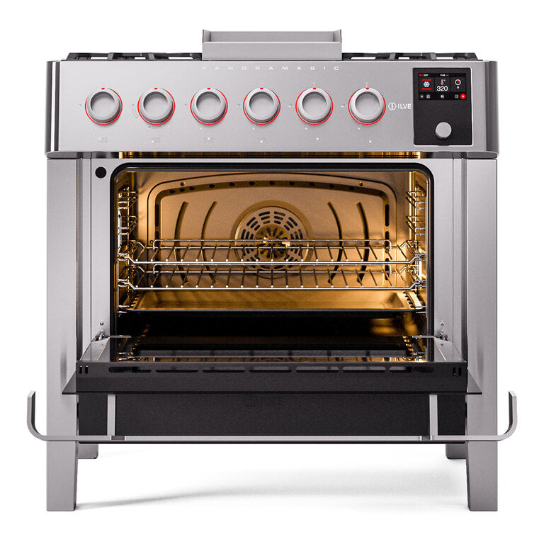 Ilve Ilve Panoramagic 36" Dual Fuel Glass Door - Culinary Kitchen OKC