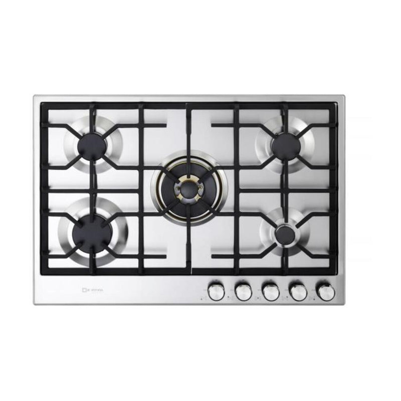 Verona Verona 30 inch Italian-Made Gas Cooktop with 5 Brass Burners and Continuous Cast Iron Grates in Stainless Steel - Culinary Kitchen OKC