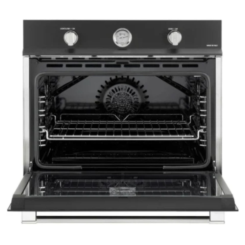 Verona Verona 30 inch Built-In Gas Single Wall Oven with 3.5 cu. ft. Capacity and Convection Matte Black - Culinary Kitchen OKC