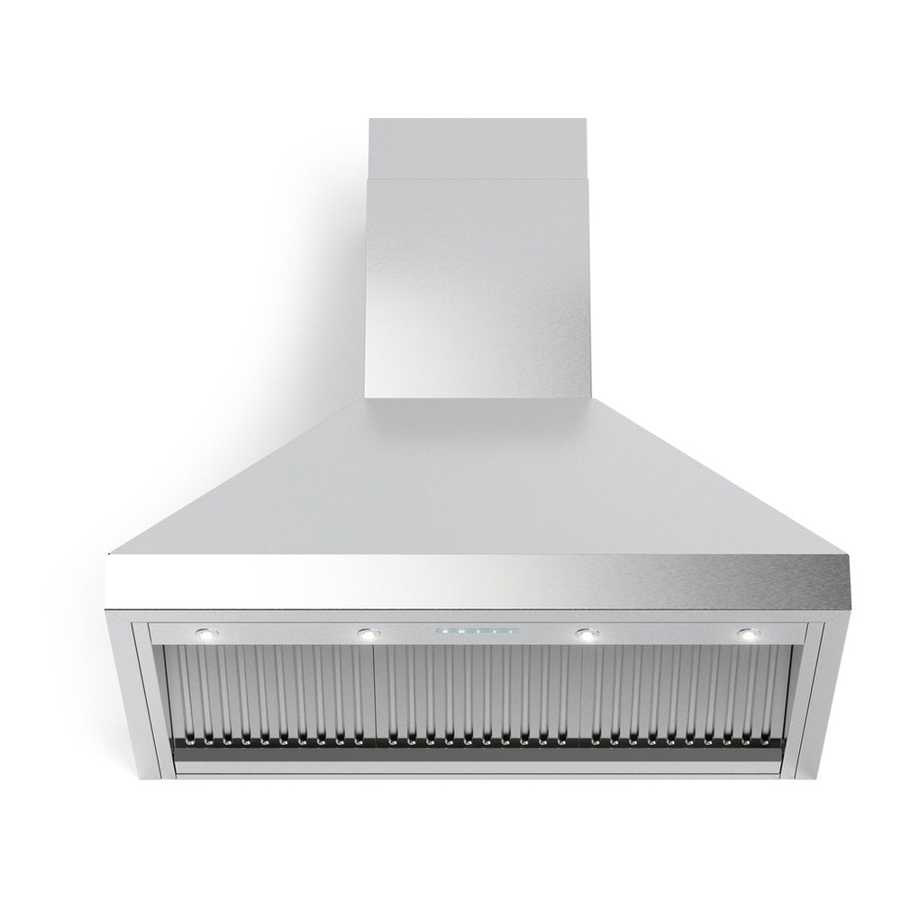 Verona Verona 36 inch Designer Chimney Wall Hood with 600 CFM, Stainless Steel Baffle Filters, LED Lighting Stainless Steel - Culinary Kitchen OKC