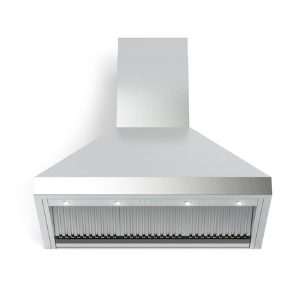 Verona Verona 36 inch Designer Chimney Wall Hood with 600 CFM, Stainless Steel Baffle Filters, LED Lighting Stainless Steel - Culinary Kitchen OKC
