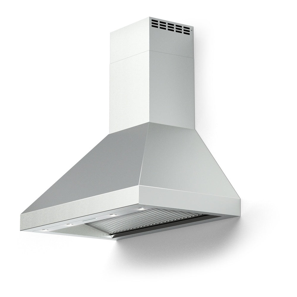 Verona Verona 36 inch Designer Chimney Wall Hood with 600 CFM, Stainless Steel Baffle Filters, LED Lighting Stainless Steel - Culinary Kitchen OKC