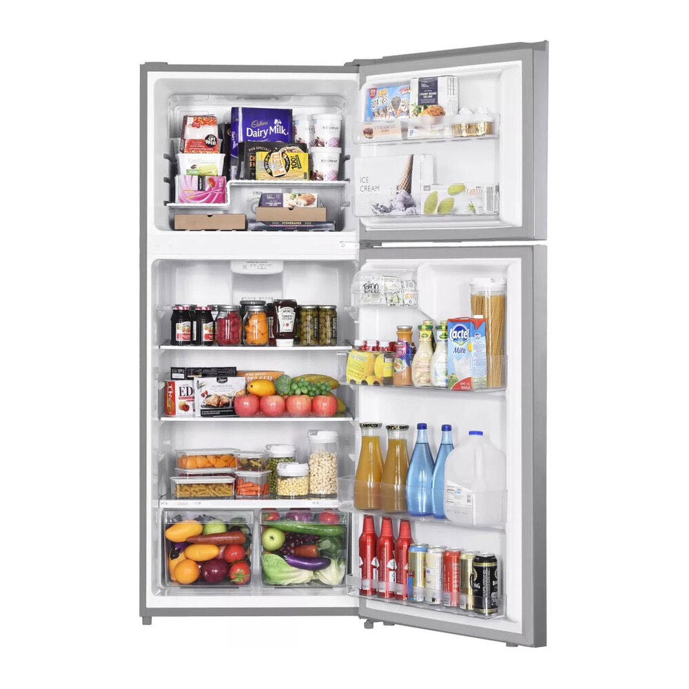 Verona Verona 28 inch Top Freezer Refrigerator with 17.6 cu. ft. Total Capacity, Reversible Doors, Recessed Handle, Energy Star Stainless Steel Look - Culinary Kitchen OKC