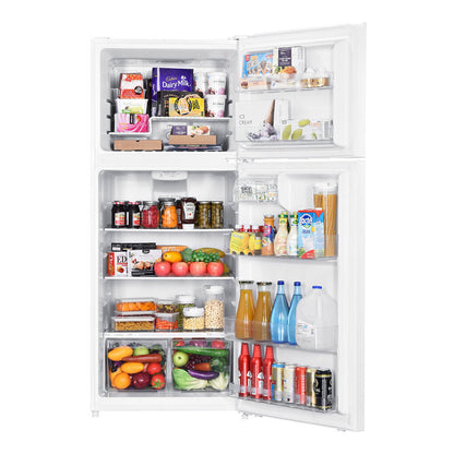 Verona Verona 28 inch Top Freezer Refrigerator with 17.6 cu. ft. Total Capacity, Reversible Doors, Recessed Handle, Energy Star White - Culinary Kitchen OKC