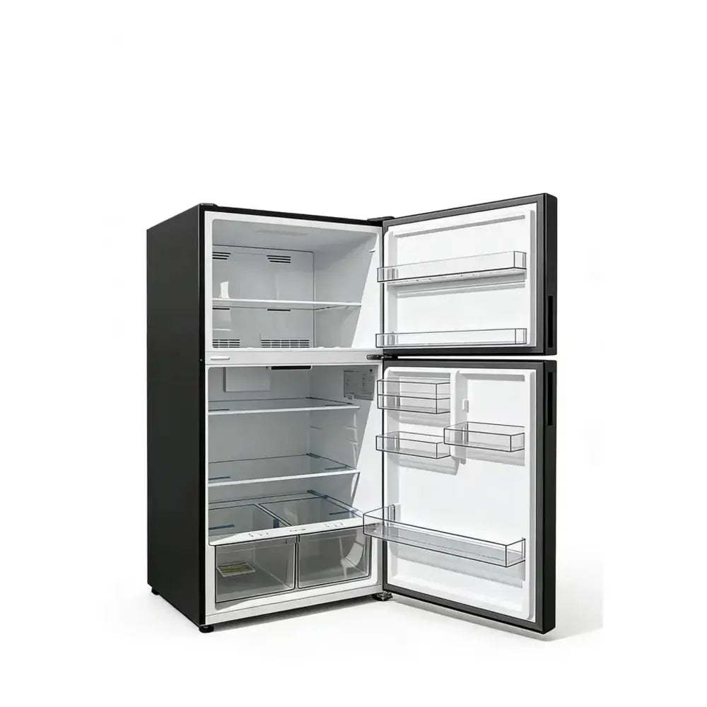 Verona Verona 30 inch Top Freezer Refrigerator with 21 cu. ft. Total Capacity, Reversible Doors, Recessed Handle, Energy Star Black - Culinary Kitchen OKC