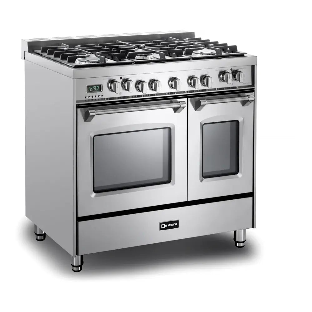 Verona Verona 36 inch Prestige Series Freestanding Dual Fuel Double Oven Range with 5 Sealed Burners - Culinary Kitchen OKC