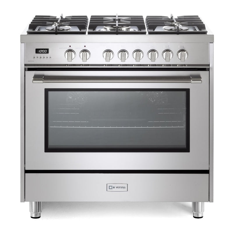 Verona Verona 36 inch Prima Series Freestanding Dual Fuel Range with 5 Sealed SABAF Burners - Culinary Kitchen OKC
