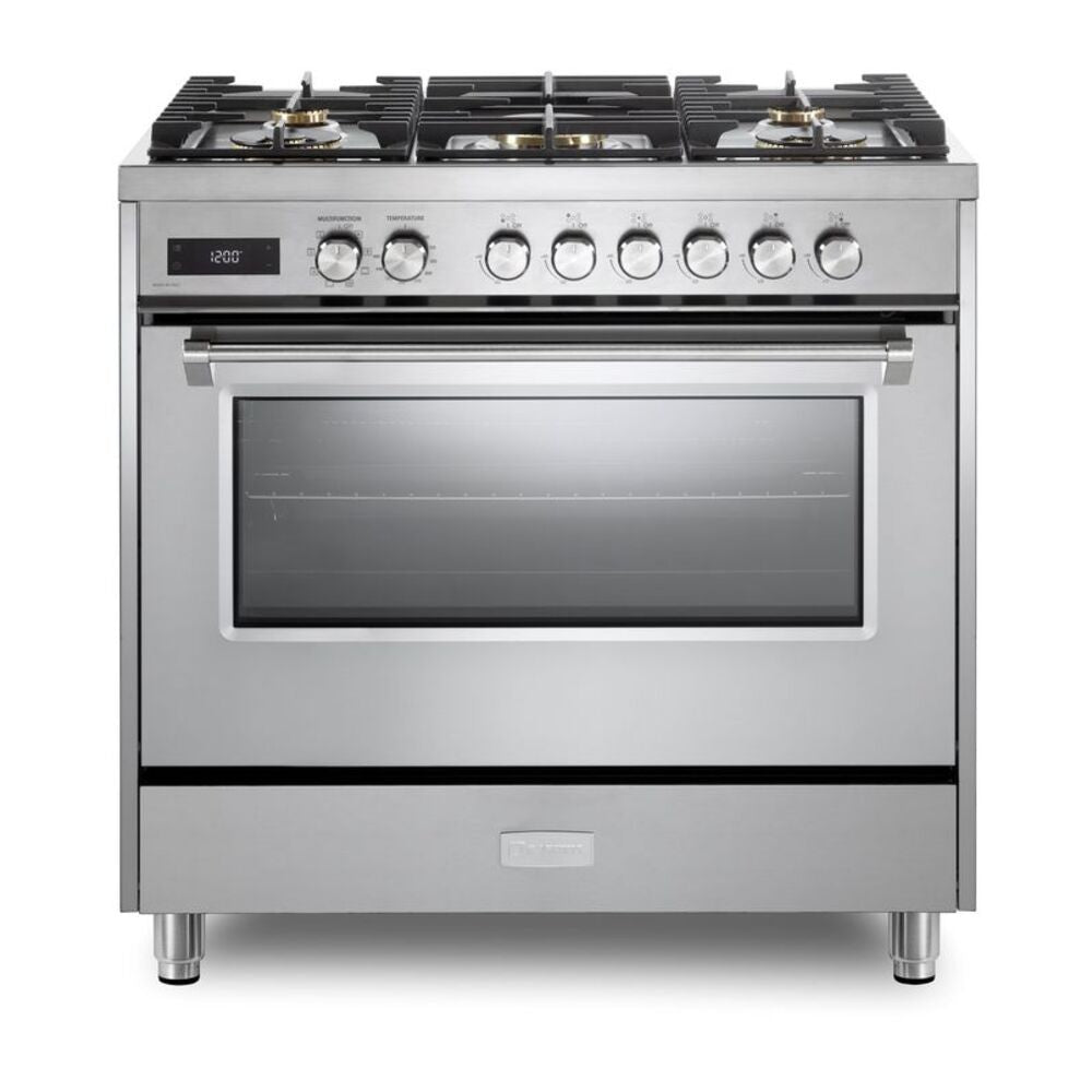 Verona Verona 36 inch Ultima Collection Freestanding Dual Fuel Range with 5 Sealed SABAF Brass Burners - Culinary Kitchen OKC
