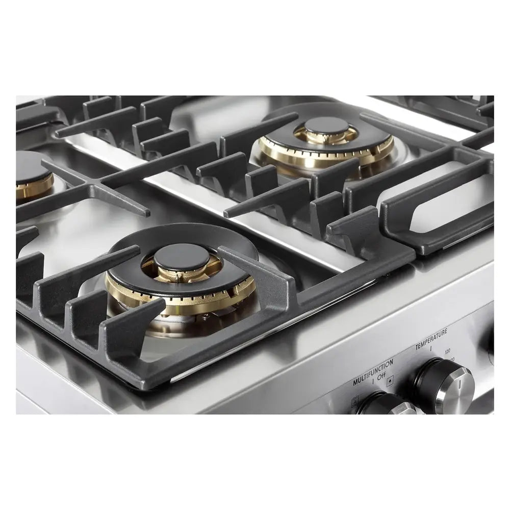 Verona Verona 36 inch Ultima Collection Freestanding Dual Fuel Range with 5 Sealed SABAF Brass Burners - Culinary Kitchen OKC