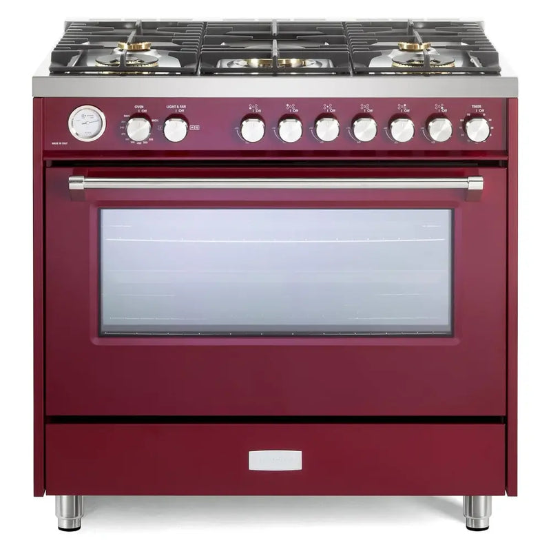 Verona Verona 36 inch Ultima Collection Freestanding Gas Range with 5 Sealed SABAF Brass Burners - Culinary Kitchen OKC