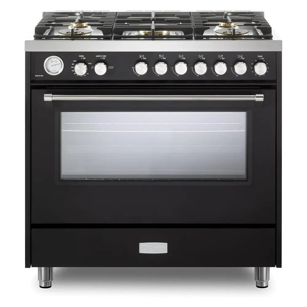 Verona Verona 36 inch Ultima Collection Freestanding Gas Range with 5 Sealed SABAF Brass Burners - Culinary Kitchen OKC