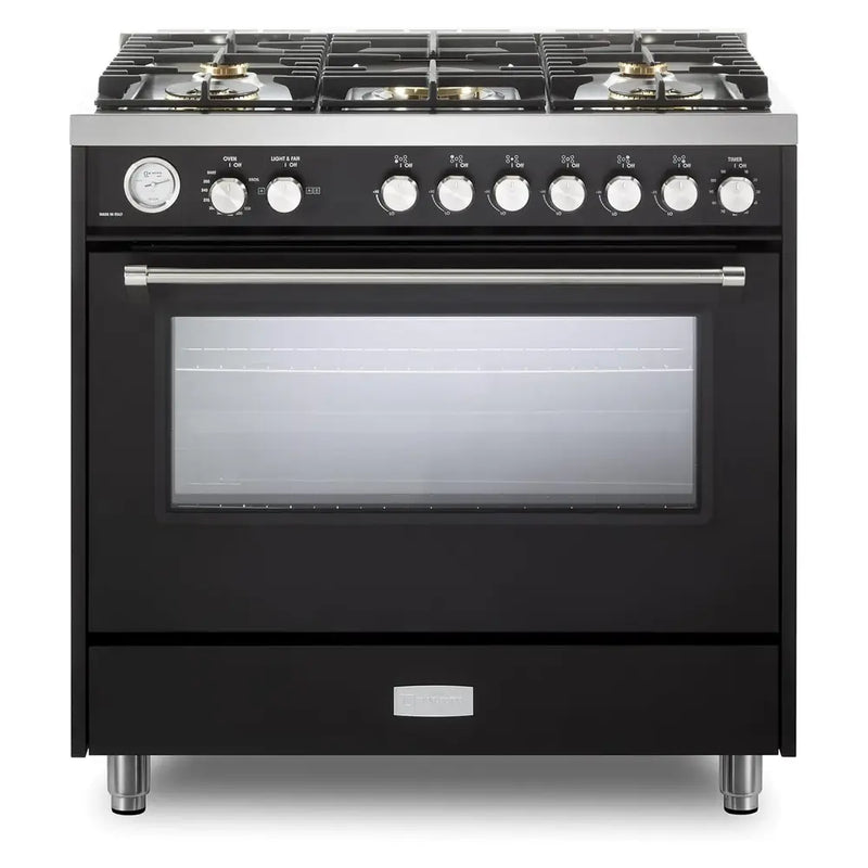Verona Verona 36 inch Ultima Collection Freestanding Gas Range with 5 Sealed SABAF Brass Burners - Culinary Kitchen OKC