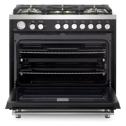 Verona Verona 36 inch Ultima Collection Freestanding Gas Range with 5 Sealed SABAF Brass Burners - Culinary Kitchen OKC