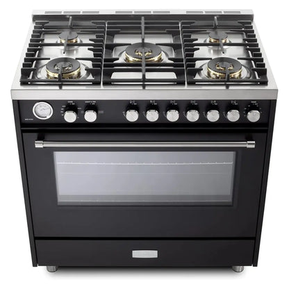 Verona Verona 36 inch Ultima Collection Freestanding Gas Range with 5 Sealed SABAF Brass Burners - Culinary Kitchen OKC
