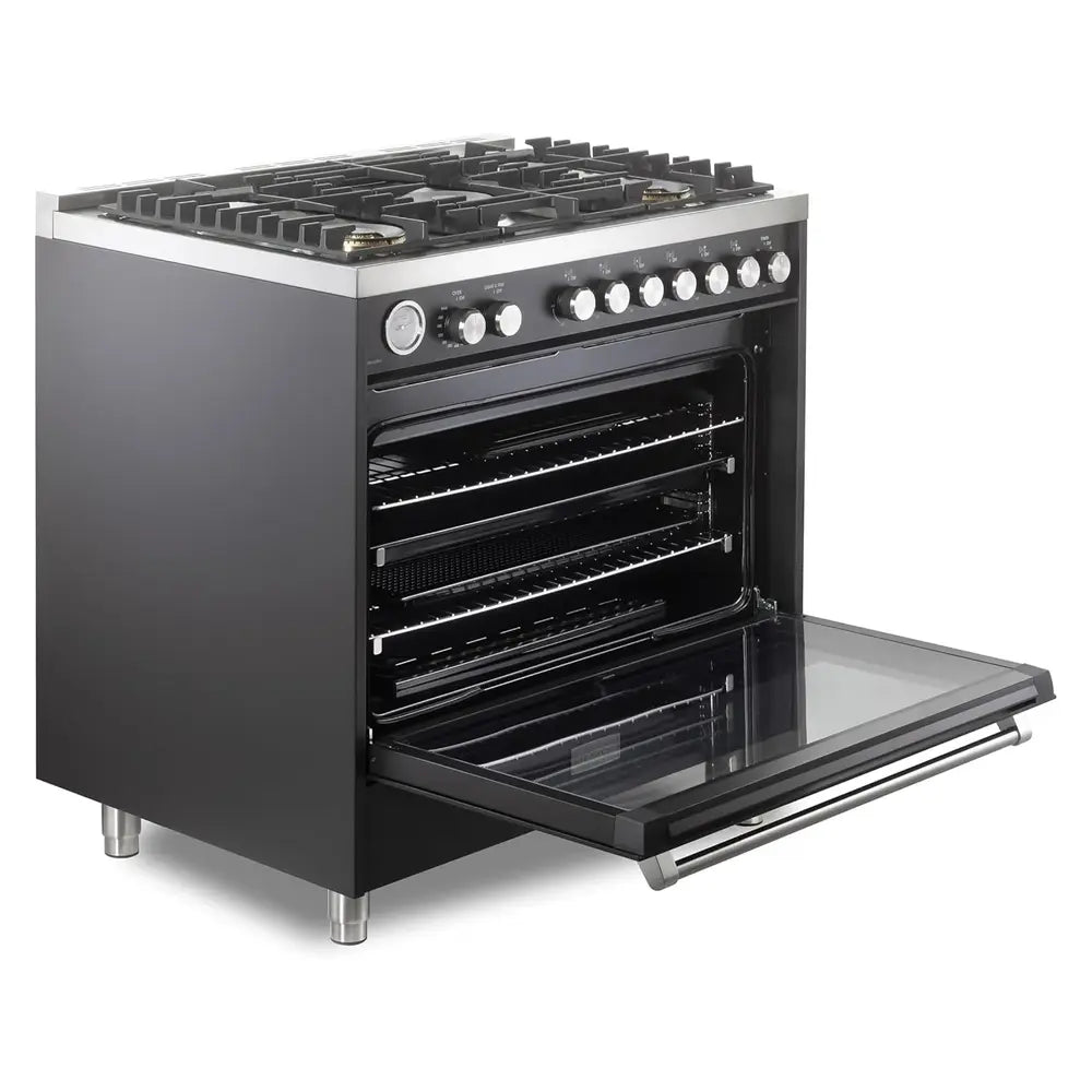 Verona Verona 36 inch Ultima Collection Freestanding Gas Range with 5 Sealed SABAF Brass Burners - Culinary Kitchen OKC