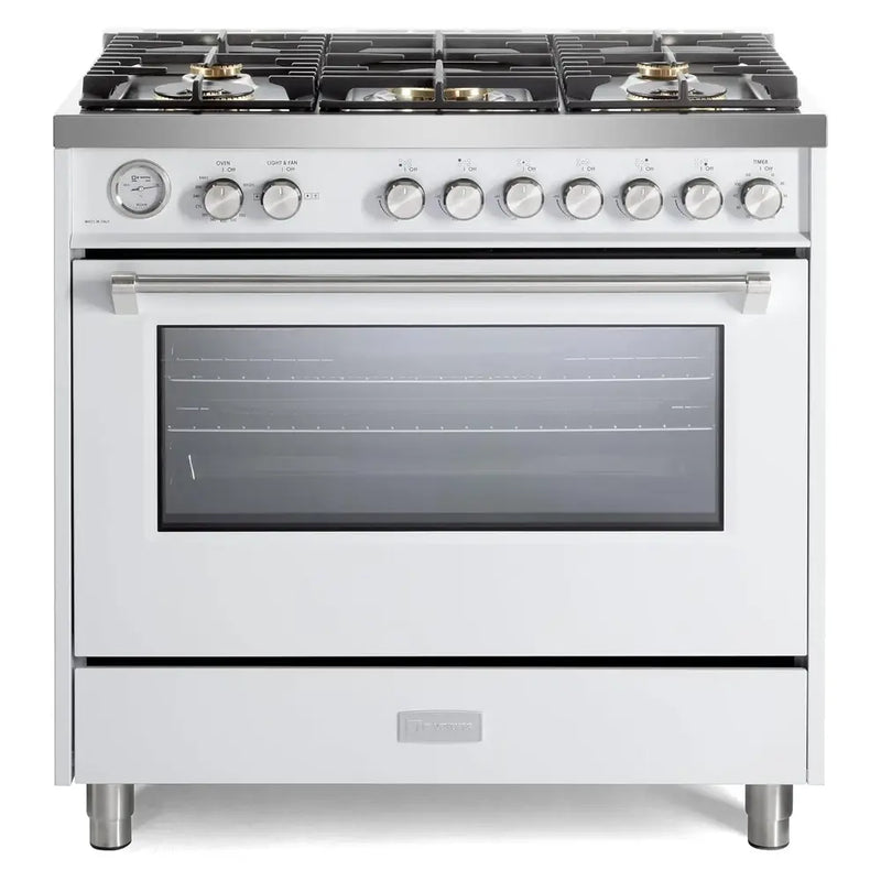 Verona Verona 36 inch Ultima Collection Freestanding Gas Range with 5 Sealed SABAF Brass Burners - Culinary Kitchen OKC